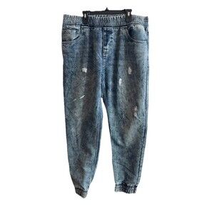 Parish Nation Acid Washed Retro 80s Streetwear Jeans Large Jeggings Joggers